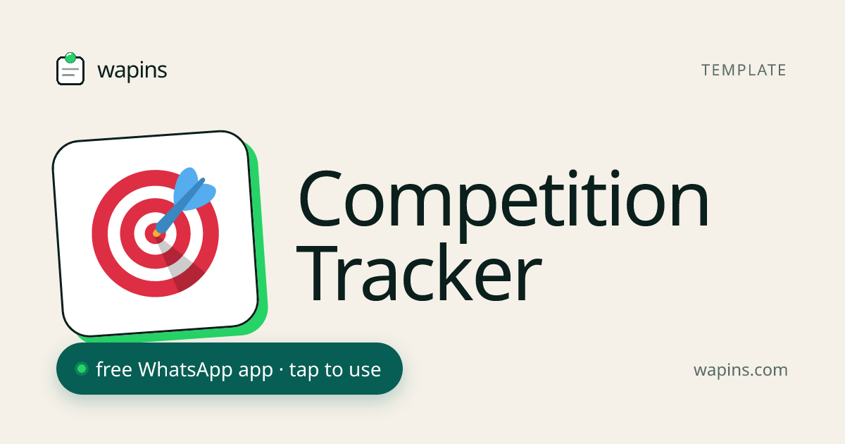 Free Competition Tracker for WhatsApp — Leaderboard & Rankings | Wapins ...