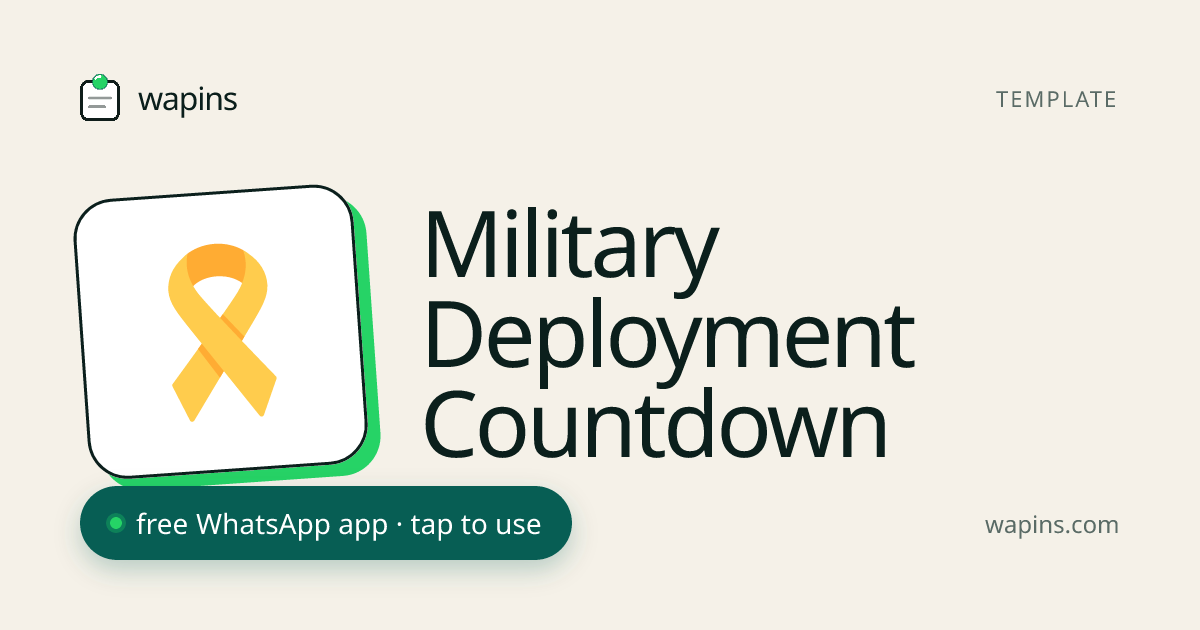 Free Deployment Countdown Timer — Days Until Homecoming | Wapins ...